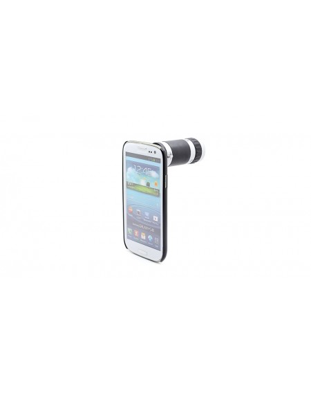 Mini 8X Zoom Optical Lens Telescope w/ Plastic Back Case for Samsung Galaxy S3 / i9300