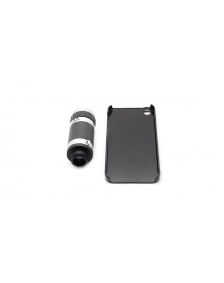 Mini 8X Zoom Optical Lens Telescope w/ Plastic Back Case for Apple iPhone 5