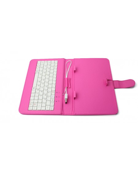 Universal USB 2.0 80-Key Wired Keyboard PU Case for 7" Tablet PC
