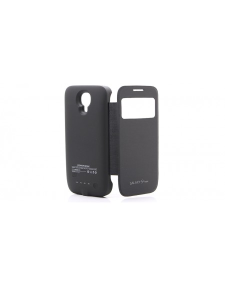 3000mAh Rechargeable External Battery Flip-open Case for Samsung Galaxy S4 Mini
