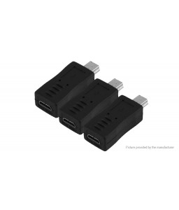 Micro-USB to Mini-USB Converter Adapter (3-Pack)