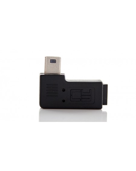 Micro-USB Female to Mini USB Male Right Angled Adapter