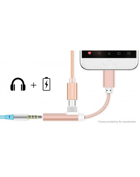 2-in-1 USB-C to USB-C + 3.5mm Audio Adapter Cable (12cm)