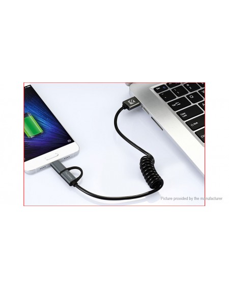 Authentic Floveme 2-in-1 Micro-USB/USB-C to USB 2.0 Data Sync / Charging Cable
